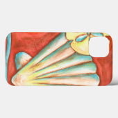 オレンジ素朴シーシェルズ Case-Mate iPhoneケース (裏面 (横))