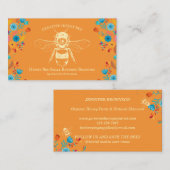 オレンジ素朴スタイルハニービーアピールファーム 名刺 (正面/裏面)