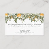 オレンジ素朴柑橘の植物  名刺 (裏面)