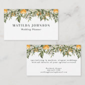 オレンジ素朴柑橘の植物  名刺 (正面/裏面)