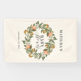 オレンジ素朴柑橘系植物性ベビーシャワーパーティー 横断幕