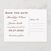 オレンジ素朴色のひまわりの日付を保存 案内ポストカード (裏面)