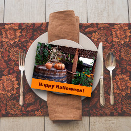 オレンジ素朴色のカボピンク ポストカード