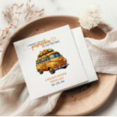 オレンジ素朴色のトラック小さなかぼちゃの赤ちゃんシャワー スタンダードカクテルナプキン