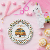 オレンジ素朴色のトラック小さなかぼちゃの赤ちゃんシャワー ペーパープレート (パーティー)