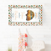 オレンジ素朴色のトラック小さなかぼちゃの赤ちゃんシャワー 横断幕 (インサイチュ)