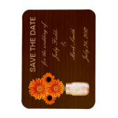 オレンジ素朴色のメイソンジャーは日付マグネットを保存 マグネット (縦)