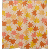 オレンジ素朴色の植物性のカ離れエデルのパターン シャワーカーテン (正面)