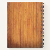 オレンジ素朴色の花付き白ミルクジュグ写真 ノートブック (裏面)