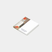 オレンジ素朴色の花付き白ミルクジュグ写真 ポストイット (アングル)