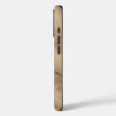 オレンジ素朴色ピンクのシャドウモノグラムの木のテクスチャ Case-Mate iPhoneケース (裏面 / 左)