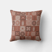 オレンジ素朴色ブラウンバーラップ花装飾用クッション クッション (裏面)