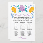 オレンジ紫の花あなたの財布のゲームの中に何がある (正面/裏面)