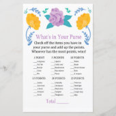 オレンジ紫の花あなたの財布のゲームの中に何がある (正面)