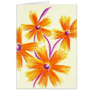 オレンジ紫色のパステル調の花