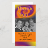 オレンジ紫色は感謝していしています サンキューカード (正面/裏面)