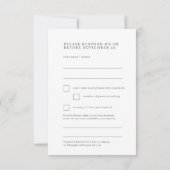 オレンジ結婚の回答RSVP 出欠カード (裏面)