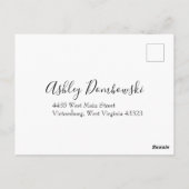 オレンジ結婚バラフローラモダン ポストカード (裏面)