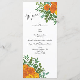 オレンジ結婚バラフローラモダン メニュー