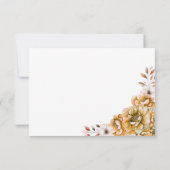 オレンジ結婚フローラ 出欠カード (裏面)