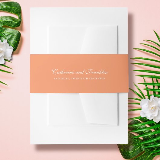 オレンジ結婚式招待状ベリーバンド 招待状ベリーバンド