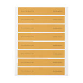 オレンジ結婚式招待状 ラップアラウンドラベル (シート)