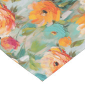 オレンジ絵を描の花の花束 ショートテーブルランナー (コーナー)