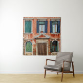 オレンジ絵を描建物ファサード タペストリー (インサイチュ)