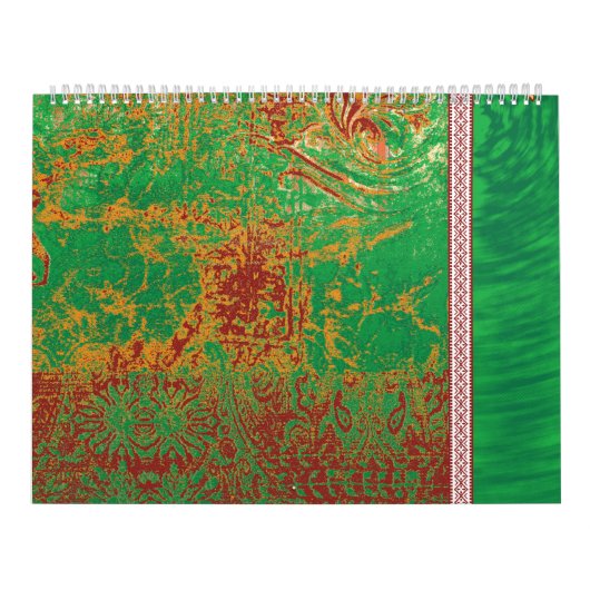 オレンジ絵を描色の緑の野縁ど野 カレンダー (カバー)