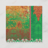 オレンジ絵を描色の緑の野縁ど野 ロイヤリティカード (裏面)