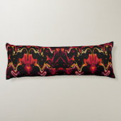 オレンジ絵画とブラックの重力ゼロの抽象芸術 ボディピロー (裏面)