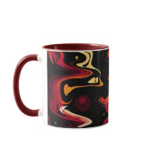 オレンジ絵画とブラックの重力ゼロの抽象芸術