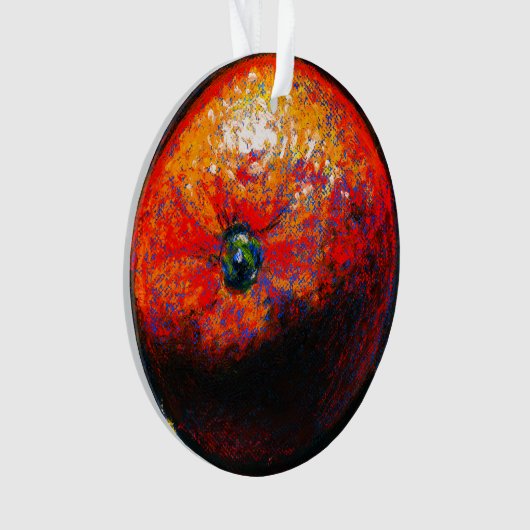 オレンジ絵画の柑橘類のパステルの果実 オーナメント (正面)