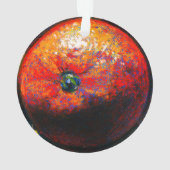オレンジ絵画の柑橘類のパステルの果実 オーナメント (裏面)