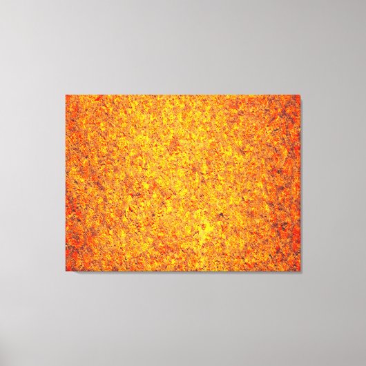 オレンジ絵画抽象芸術 キャンバスプリント (正面)