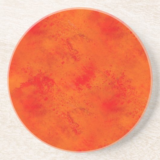 オレンジ継ぎ目が無い質の背景の抽象芸術 コースター (正面)