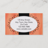 オレンジ緑のウエディングケーキのベーカリーの名刺 名刺 (裏面)