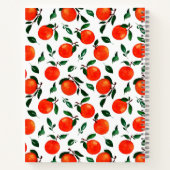 オレンジ緑のフォトクックブック祖母レシピ本 ノートブック (裏面)