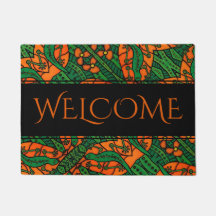 オレンジ緑のヤモリのトカゲパターン歓迎