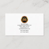 オレンジ縁ど色の輸送路線タクシー運転手 名刺 (裏面)