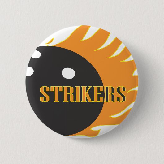 オレンジ罷業者 缶バッジ (正面)