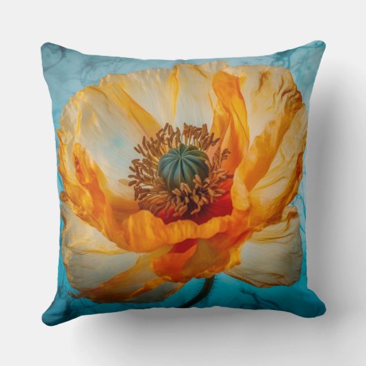 オレンジ美しい クッション (裏面)