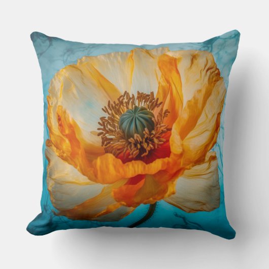 オレンジ美しい クッション (正面)