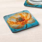 オレンジ美しい コースター (左側)