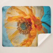 オレンジ美しい シェルパブランケット (正面(横))