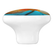 オレンジ美しい セラミックノブ (側面)