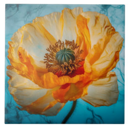 オレンジ美しい タイル