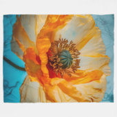 オレンジ美しい フリースブランケット (正面(横))