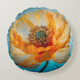 オレンジ美しい ラウンドクッション