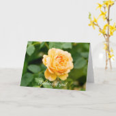 オレンジ考え色の黄色いバラ カード (黄色い花)